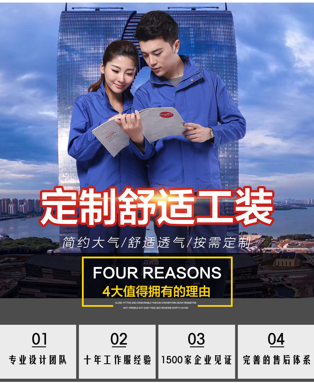帆布滌棉工作服款式圖片